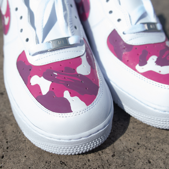 Pink Bape Custom Air Force 1's