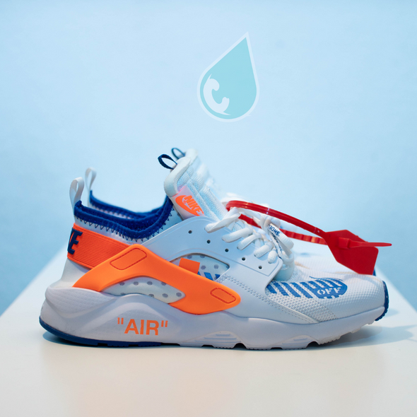 Custom "Off-White" Huarache (White-Orange)