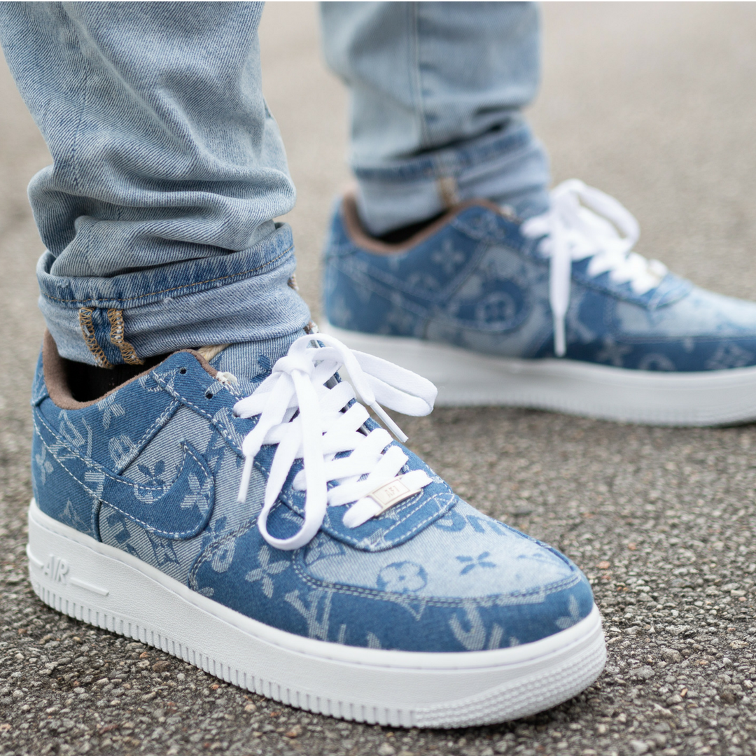 Supreme X Louis Vuitton Custom Jean Air Force 1 Custom drip