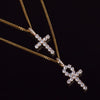 Iced Zircon Ankh Cross Necklace Set