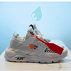 Custom "Off-White" Huaraches (White/Black)